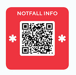 QR-Code auf dem von Vivy angebotenen Notfall-Sticker (Bildnachweis: Vivy)