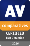 Logo AV Comparatives, "Certified EDR Detection", 2025