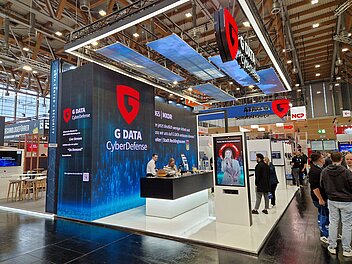 G DATA Messestand auf der it-sa 2024