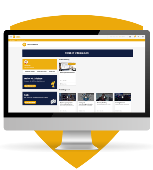 Benutzeroberfläche der G DATA Security Awareness Trainings