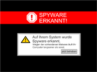 Screenshot einer Scareware, eines potentiell unerwünschten Programms (PUP)