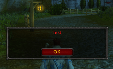 Screenshot: Das Ergebnis des PoC ist die Anzeige eines Text-Fenster mit dem Wort "Test"