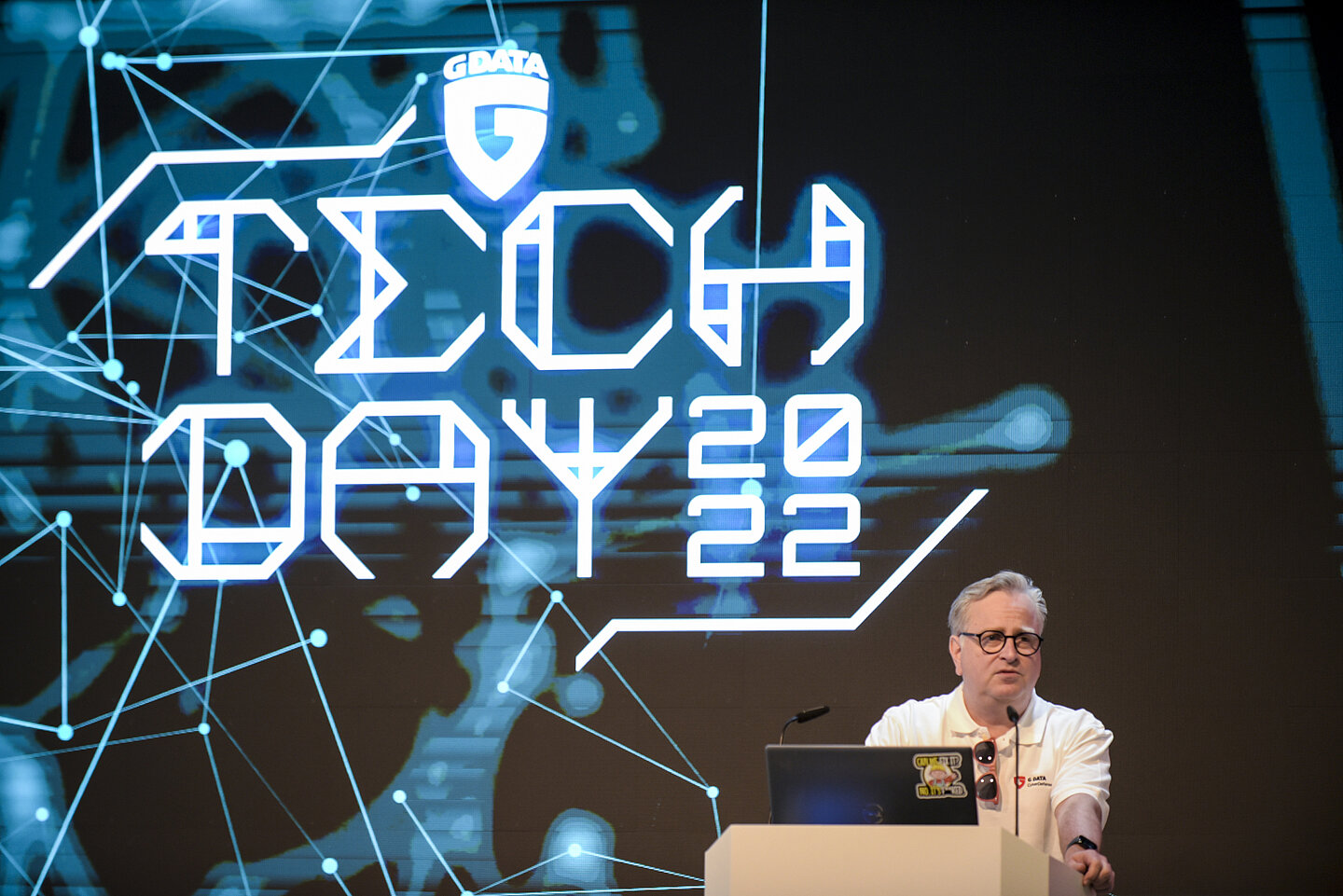 Andreas Lüning, Vorstand und Mitgründer von G DATA, eröffnete den Tech Day 2022.