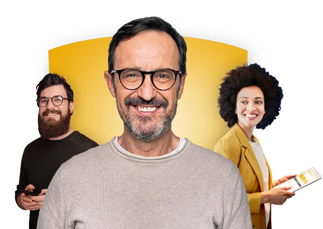 CISO mit einem weiteren Kollegen und einer weiteren Kollegin