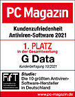 PC Magazin Award 1.Platz Kundenzufriedenheit 2021