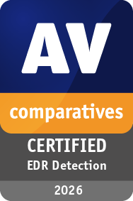 Logo AV Comparatives, "Certified EDR Detection", 