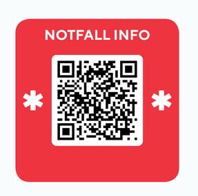 Vivy-Notfallsticker QR-Code auf dem von Vivy angebotenen Notfall-Sticker (Bildnachweis: Vivy)