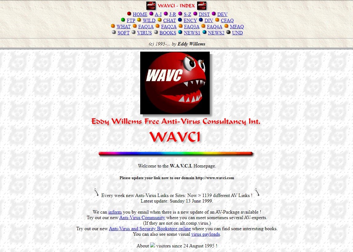 Alte Website von Eddy Willems (WAVCi.com - 1999) von archive.org Alte Website von Eddy Willems (WAVCi.com - 1999) von archive.org