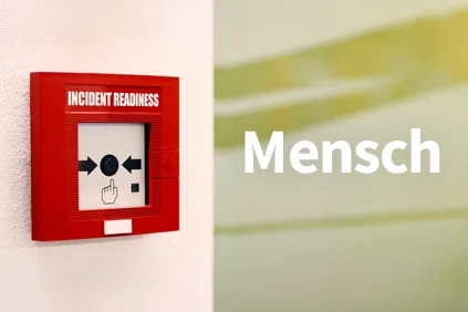 Feuermelder mit Überschrift “Incident Readiness”