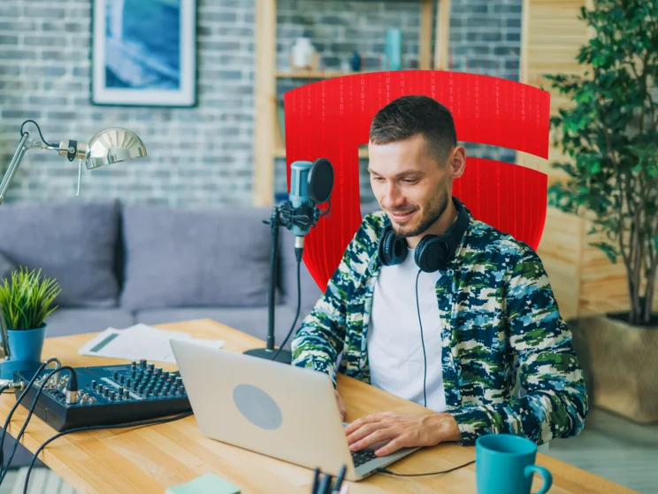 Musiker am Laptop