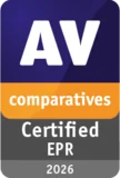 In the Endpoint Prevention and Response Test, G DATA XDR detects and blocks 100% of attacks. AV Comparatives Certified EPR 2026