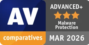 AV comparatives Advanced+ Malware Protection