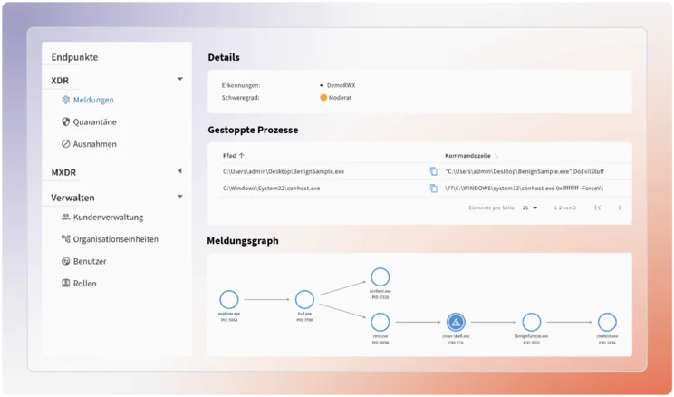 Screenshot G DATA XDR