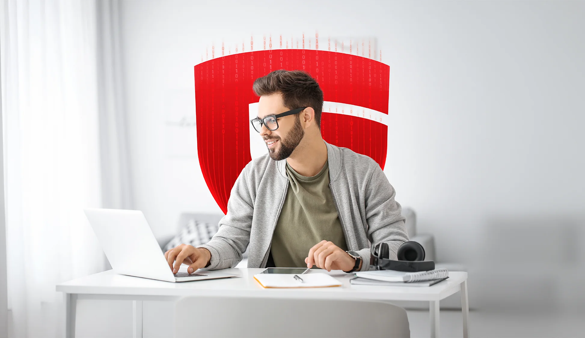 Man at a desk