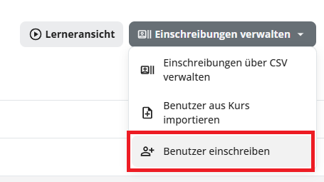 Lernenden in einen Kurs einschreiben