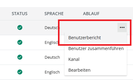 Benutzerbereicht