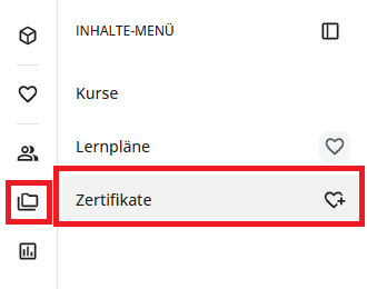 Bereich Zertifikate