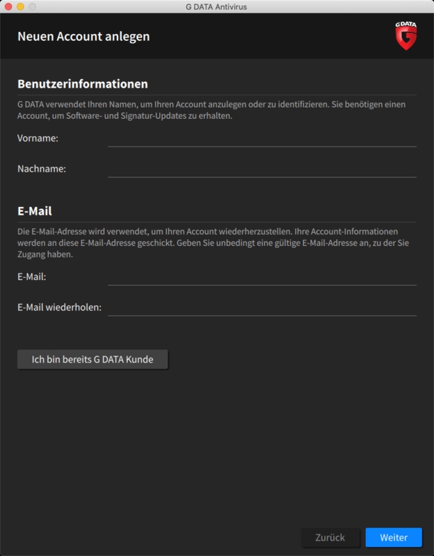 Registrierung