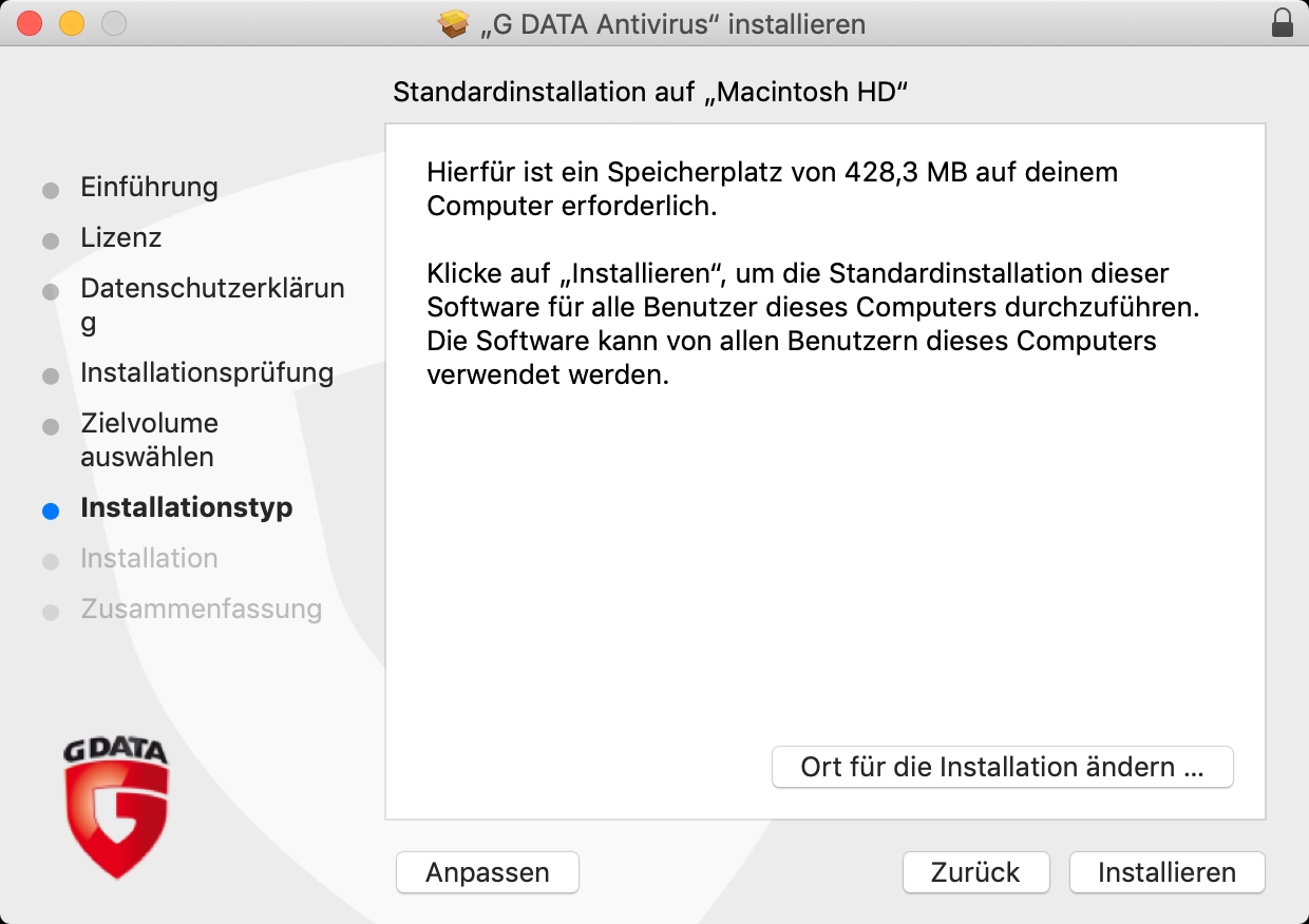 Installationstyp