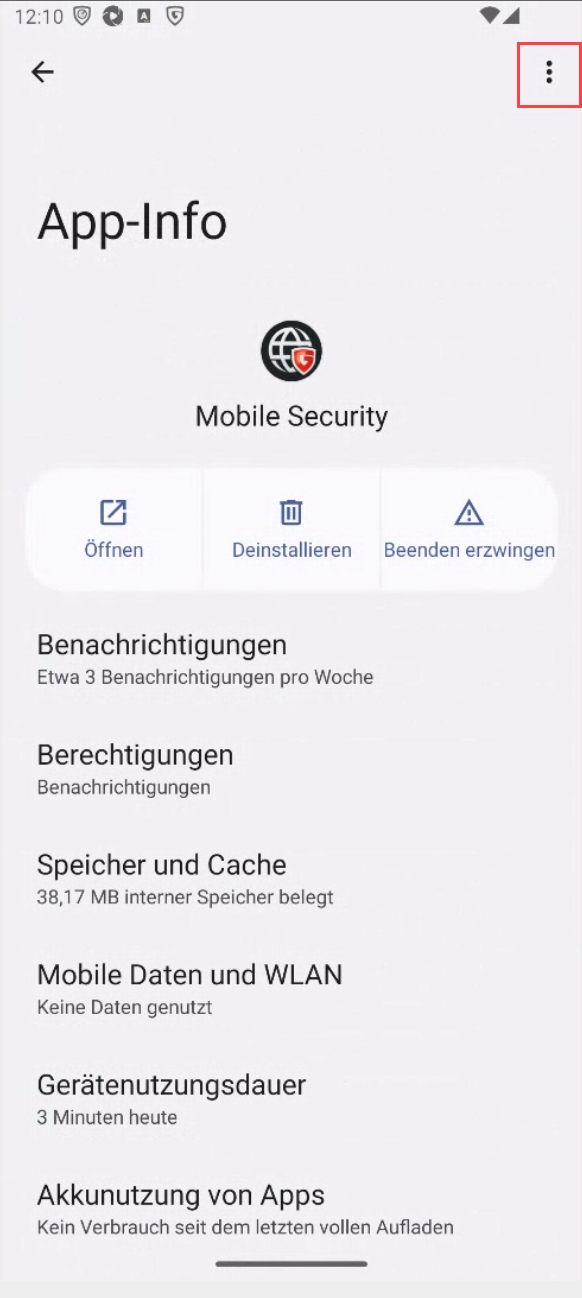 WebSchutz aktivieren nach APK Installation