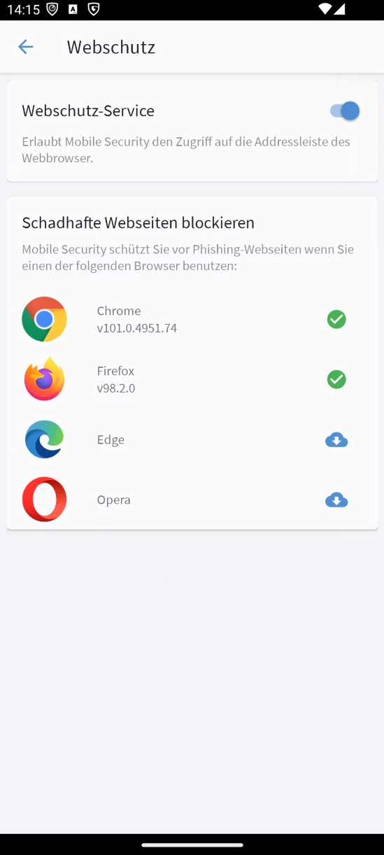 WebSchutz aktivieren