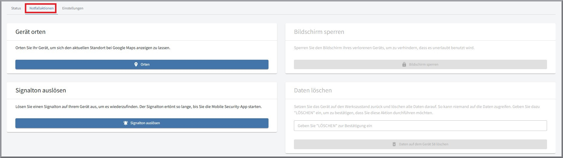 Notfallaktionen