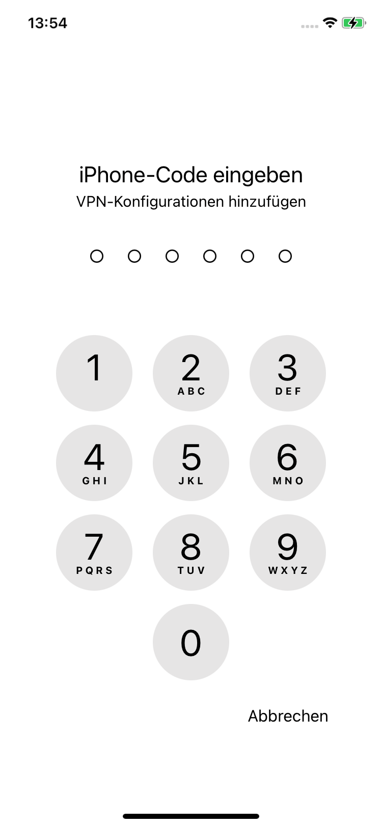 Installation VPN für iOS