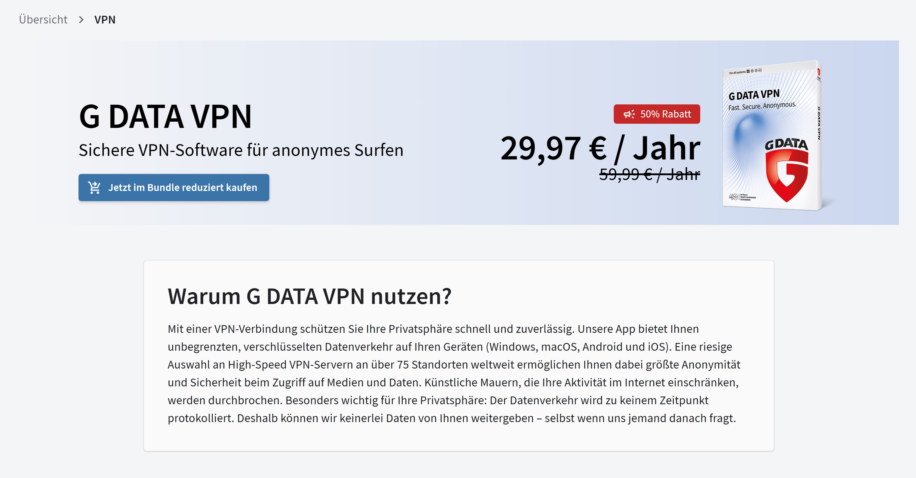 VPN nicht erworben