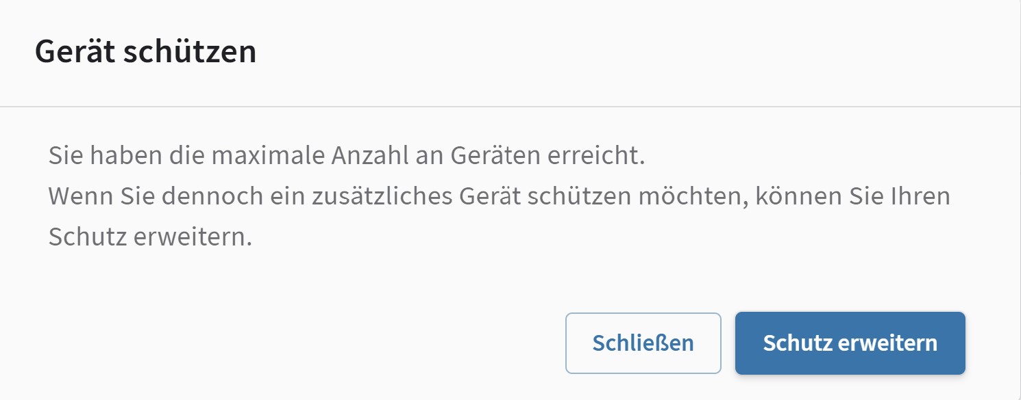 Maximale Anzahl Geräte