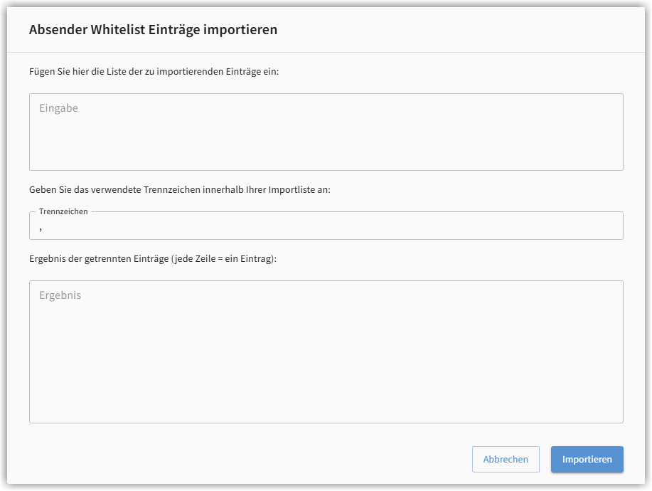 G DATA 365 | Mail Protection Import Absender