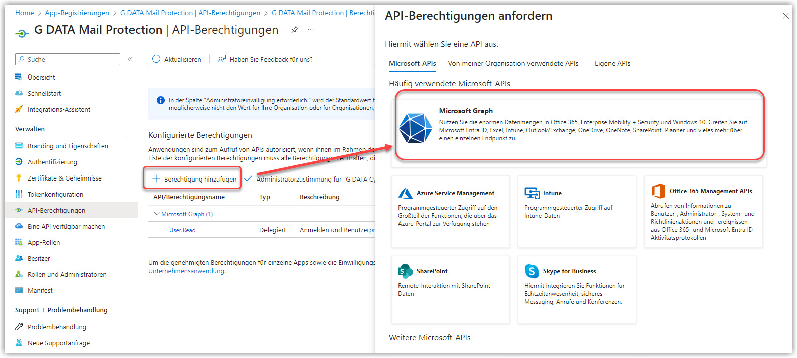 G DATA 365 | Mail Protection Graph