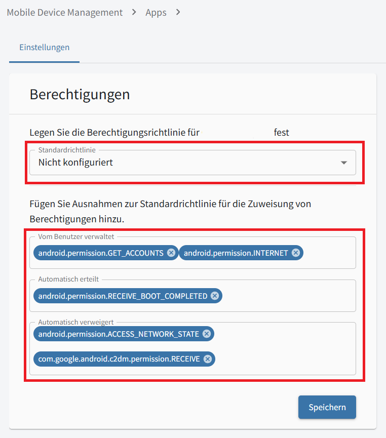 Detailansicht Apps