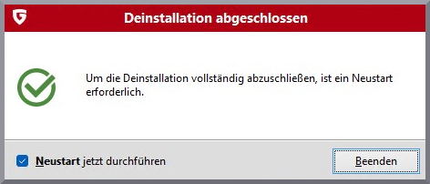 Neustart bestätigen