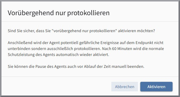 Agenten pausieren
