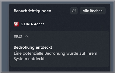 Benachrichtigung auf Endpunkt