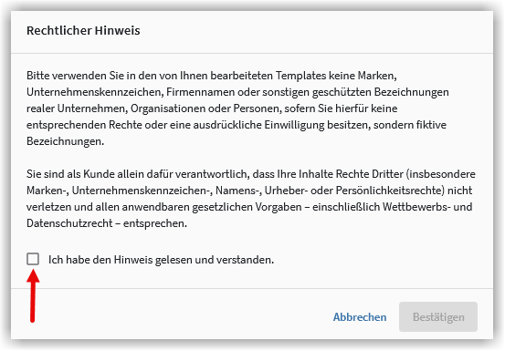 Rechtlicher Hinweis
