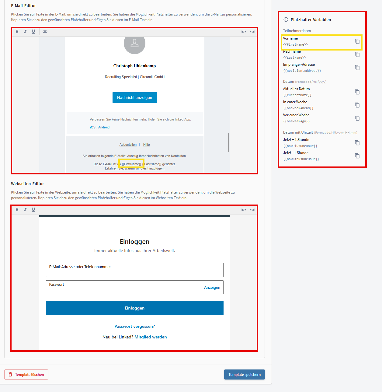 E-Mail Editoren
