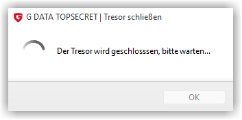 Tresor wird geschlossen. 90%