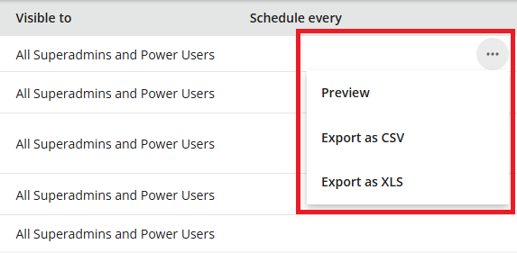 Download as CSV or XLS