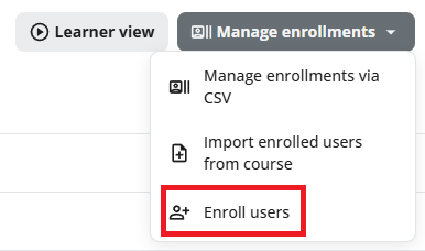 Enroll Learners in a Course