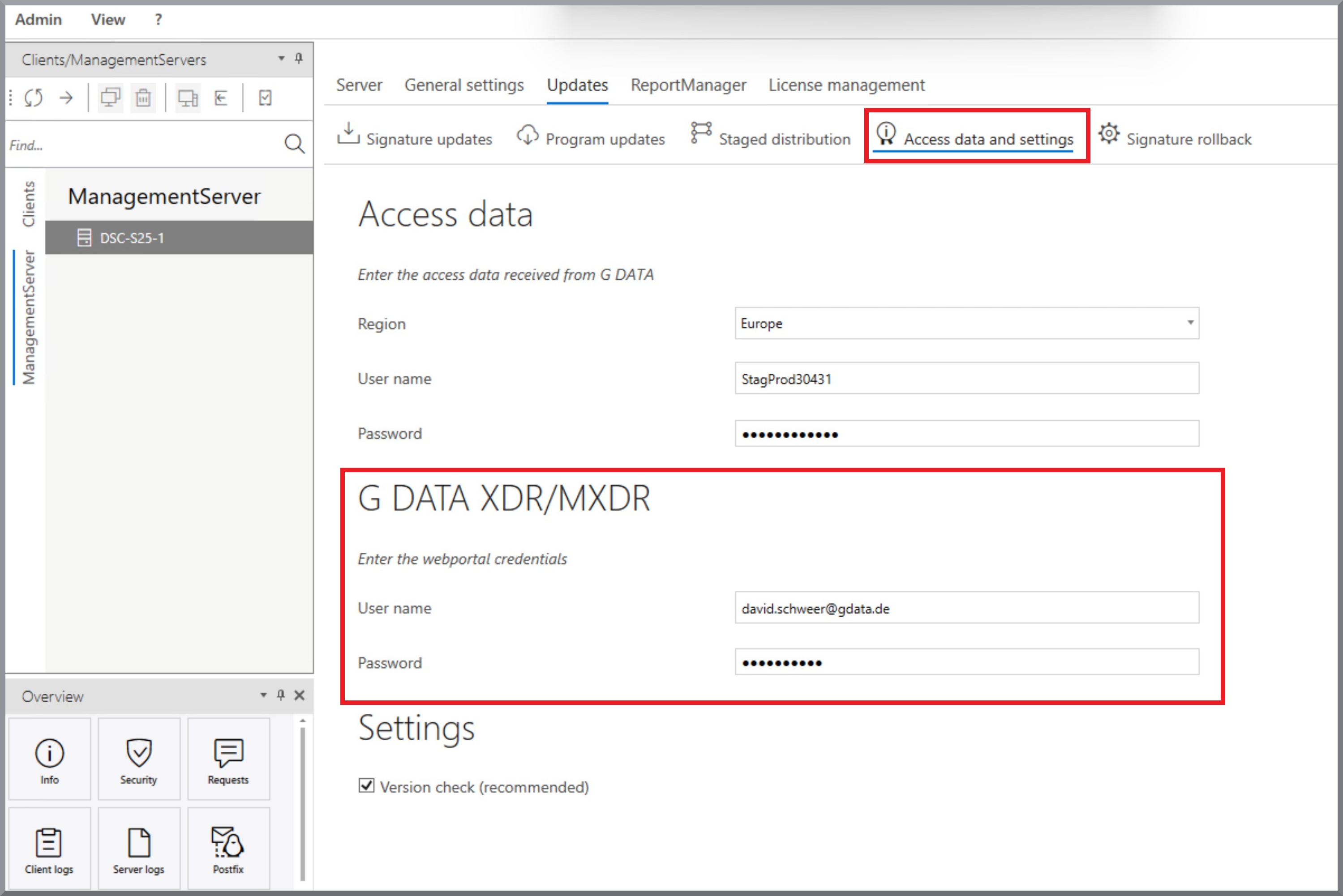XDR Access data