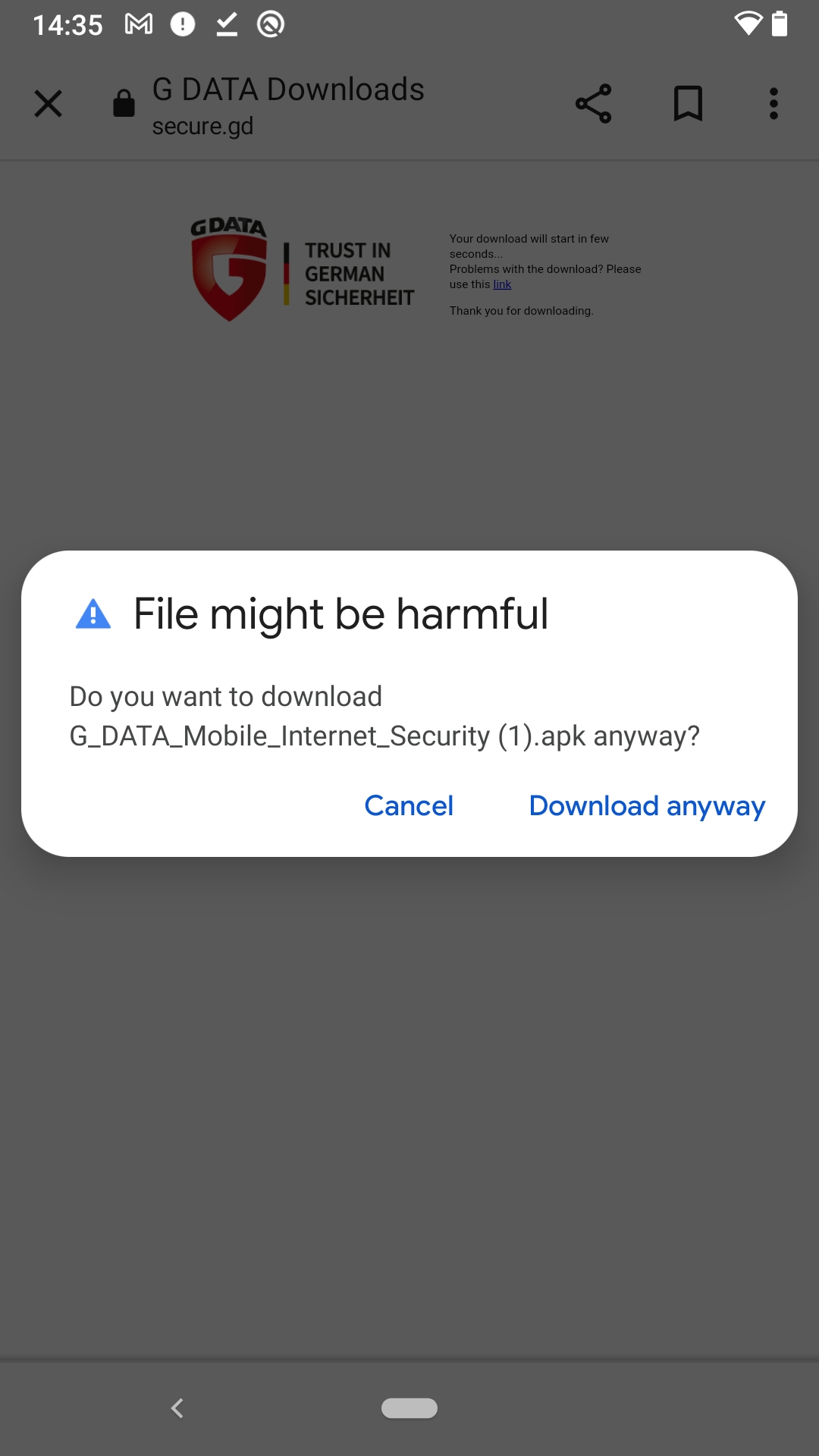 Install light version APK file
