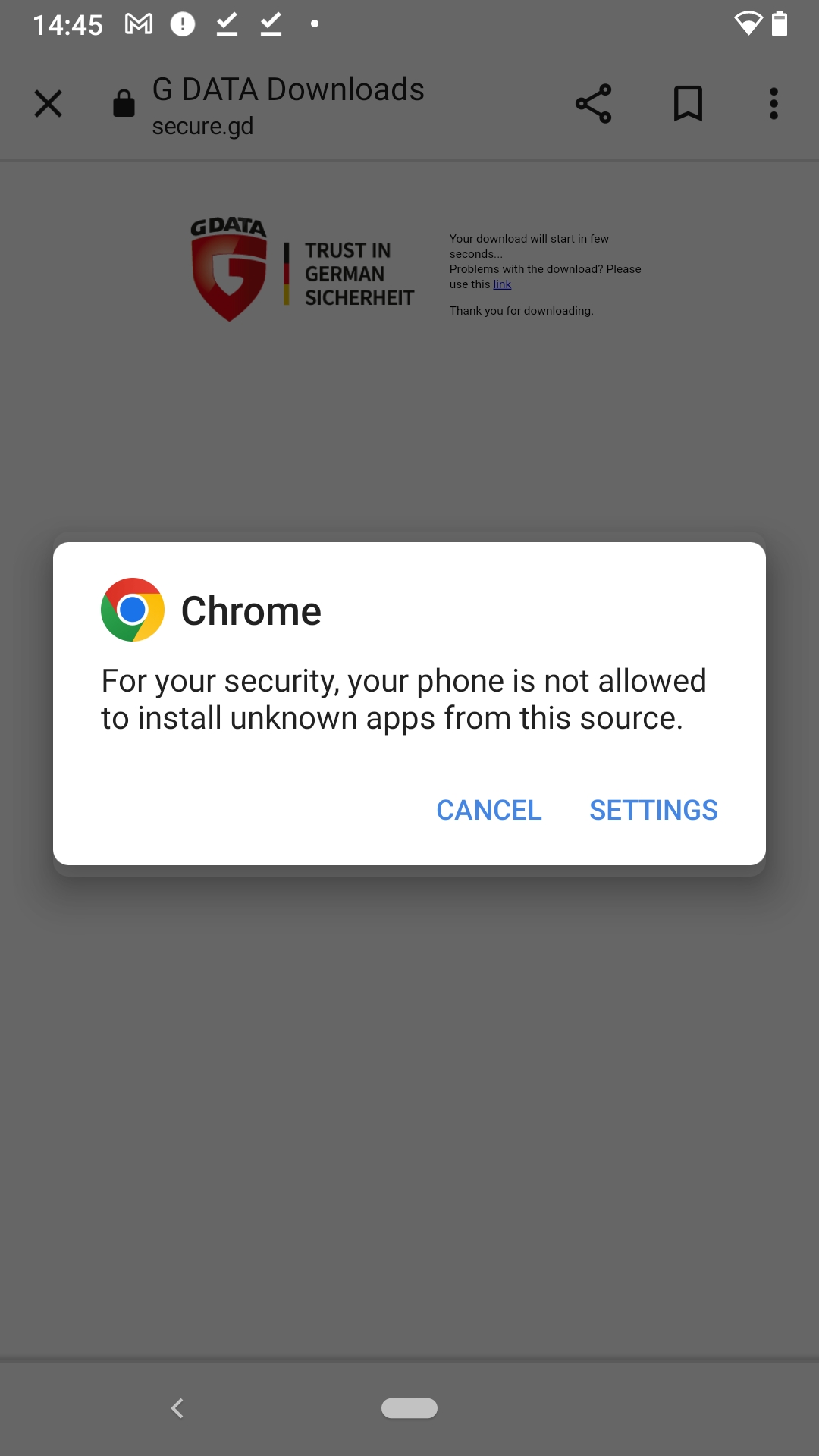 Install light version APK file