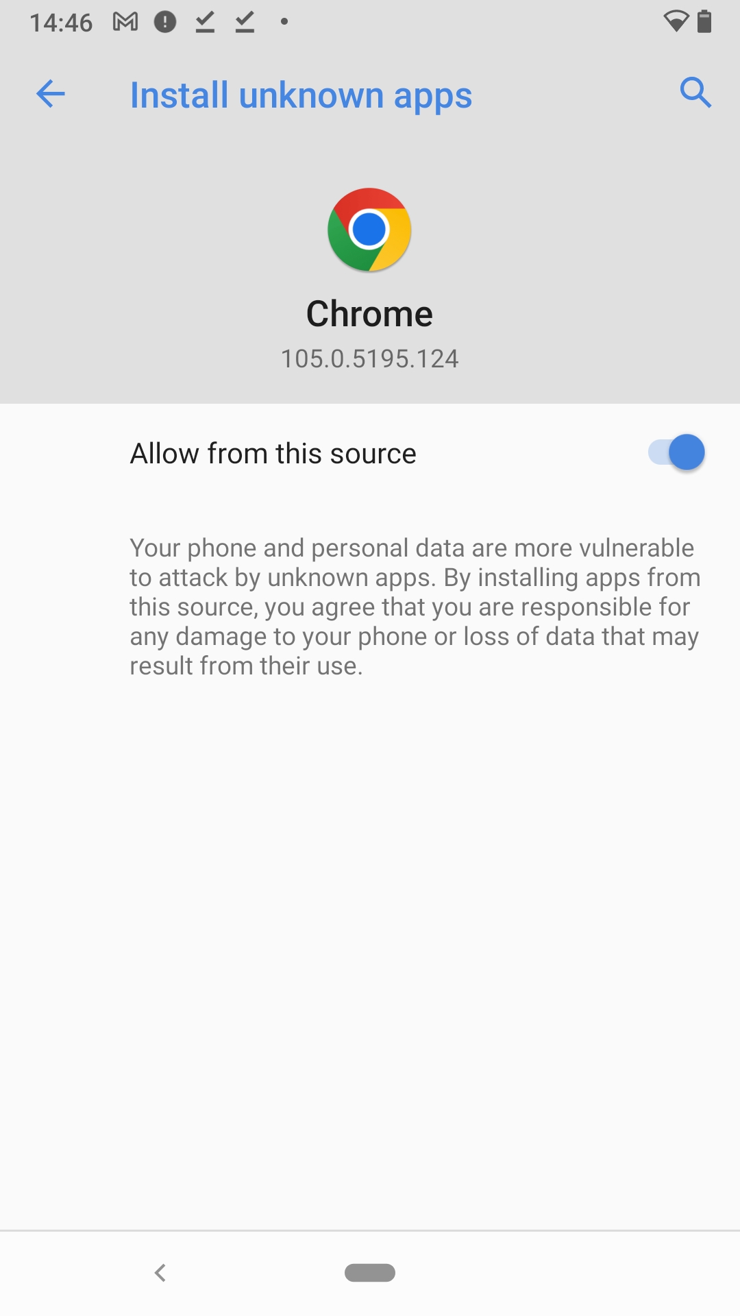 Install light version APK file