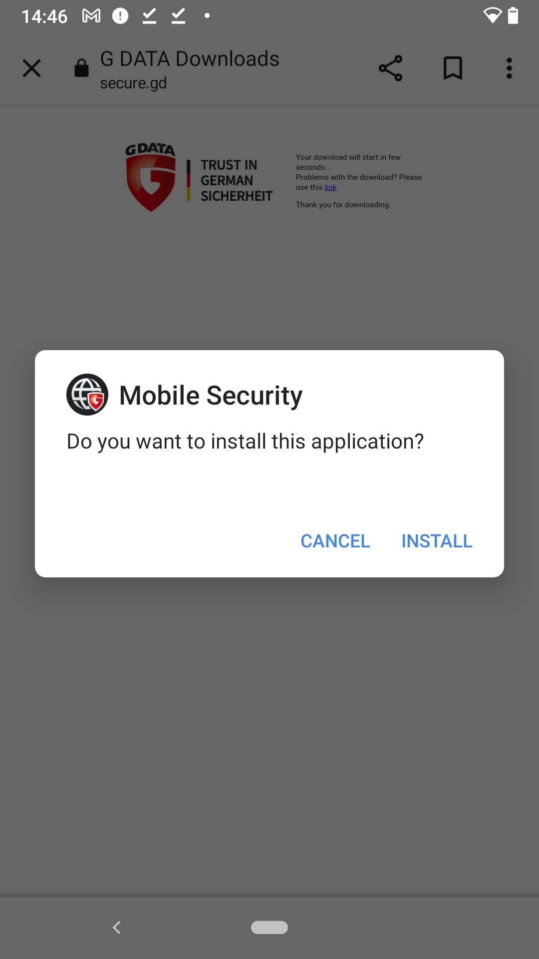 Install light version APK file