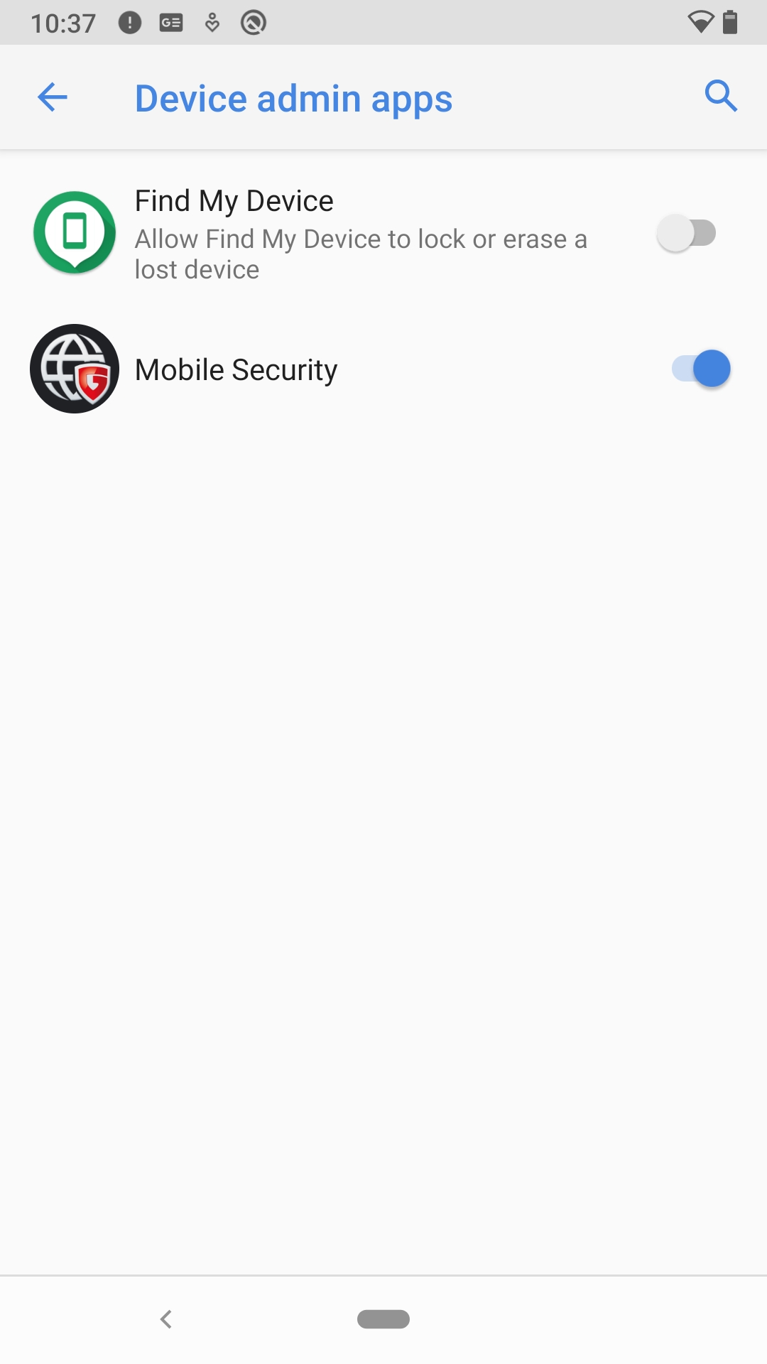 Deactivate device administrator