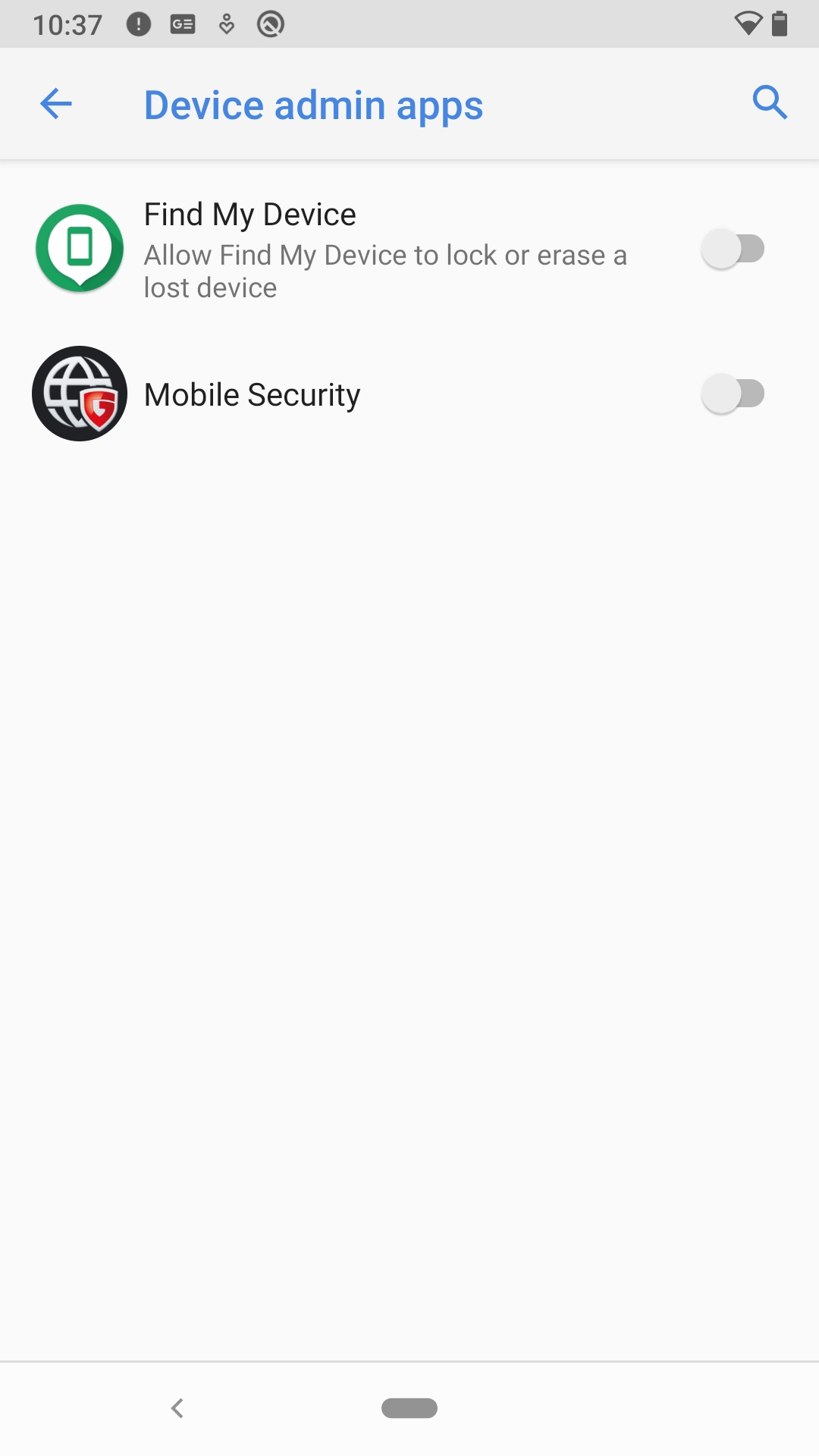 Deactivate device administrator