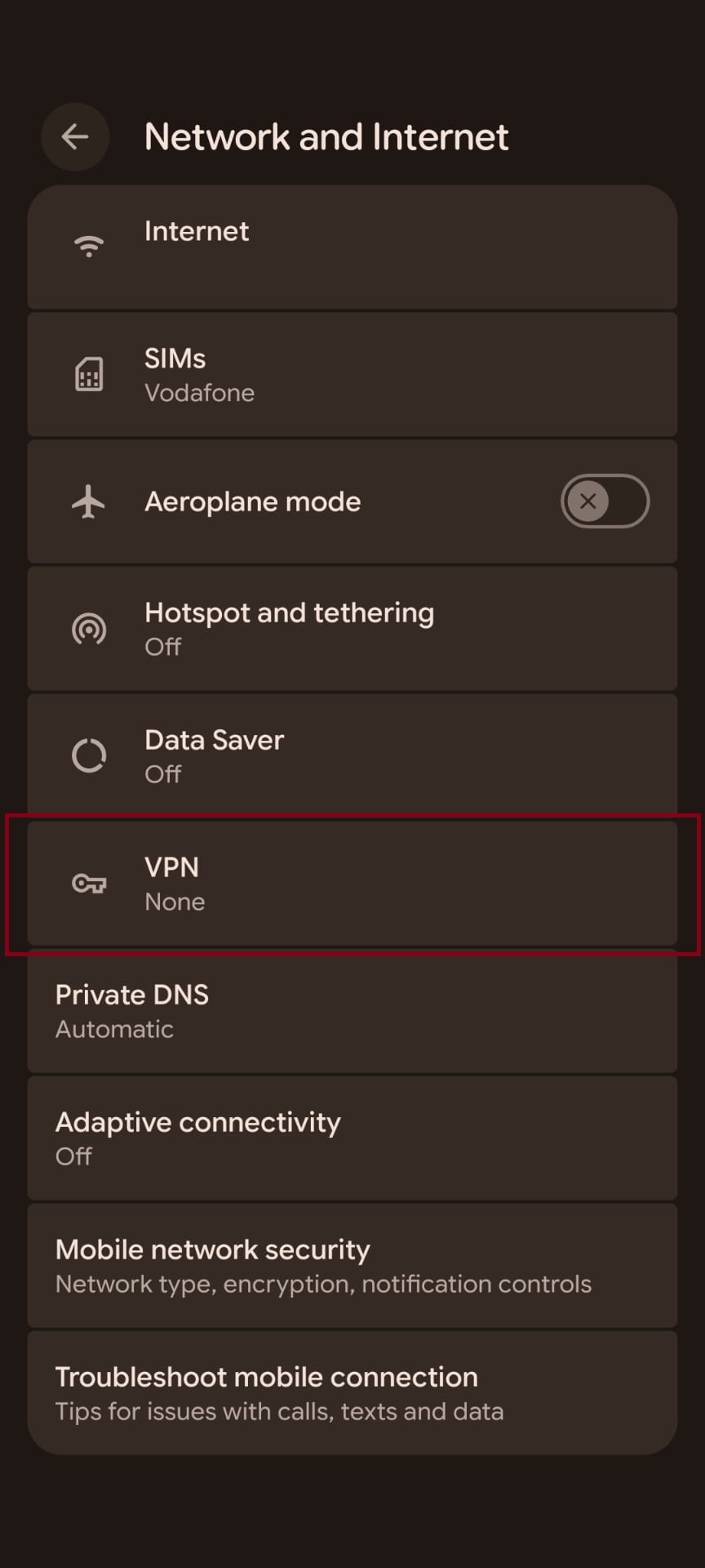 Android Einstellungen
