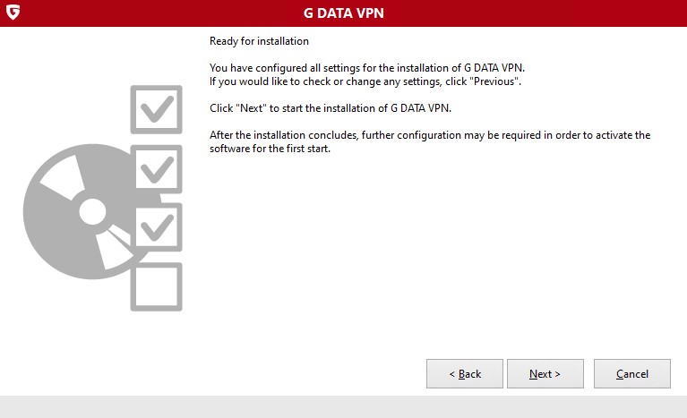 VPN installation and activation