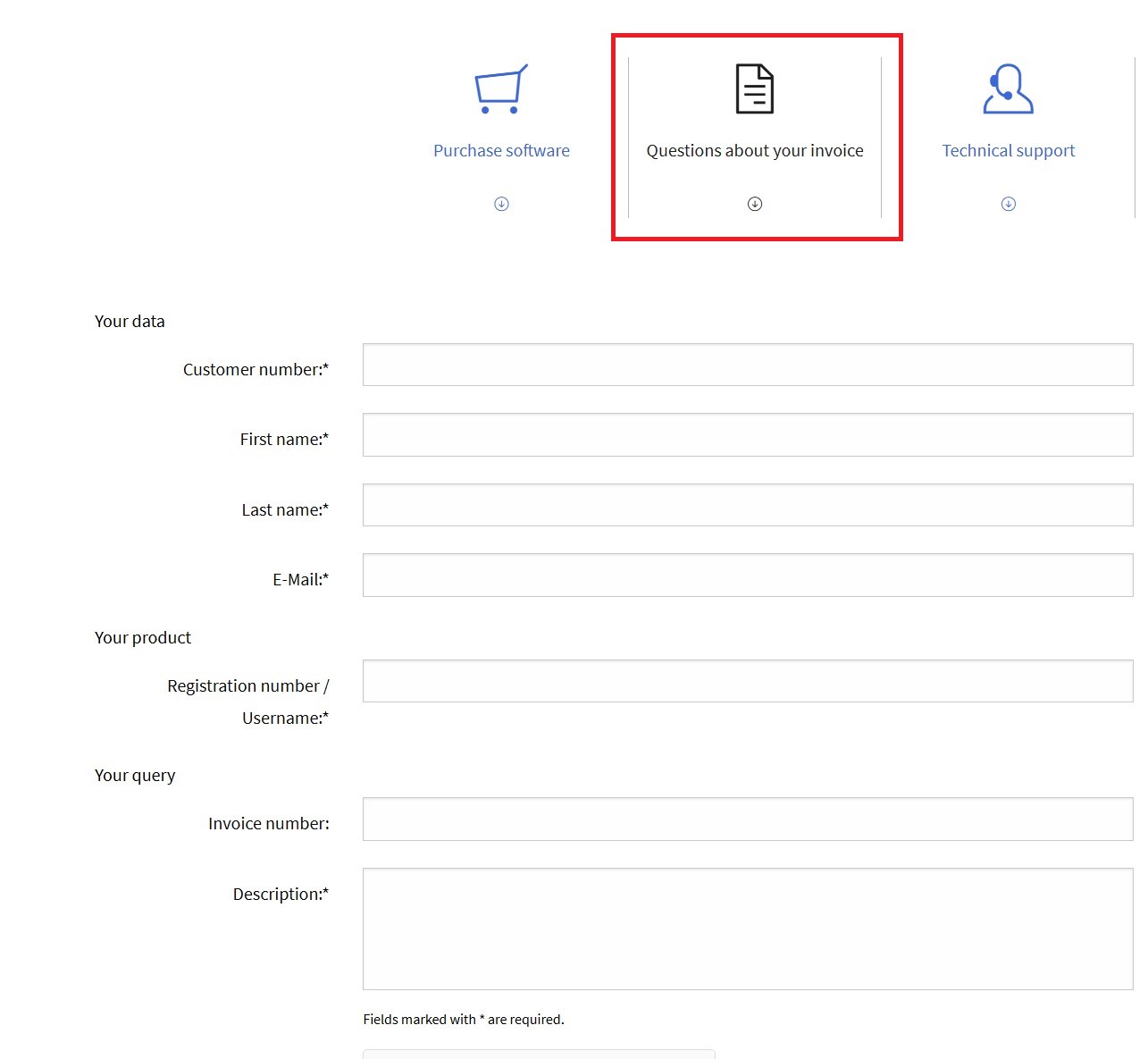 Buchhaltungsformular